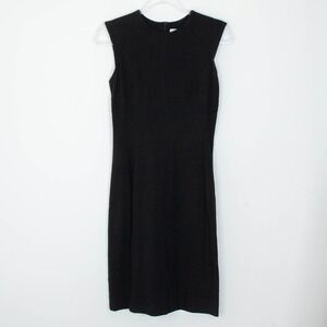 MM Lafleur Womens Black Cap Sleeve Sheath Dress Size 0 Minimalist Career Office